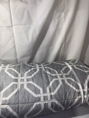 Gray Geometric Comforter - Modern Home Bedding